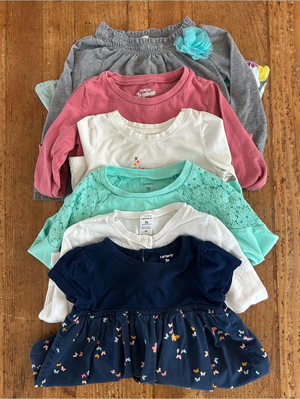 Bundle of 5 3T Girls Shirts & 1 Dress